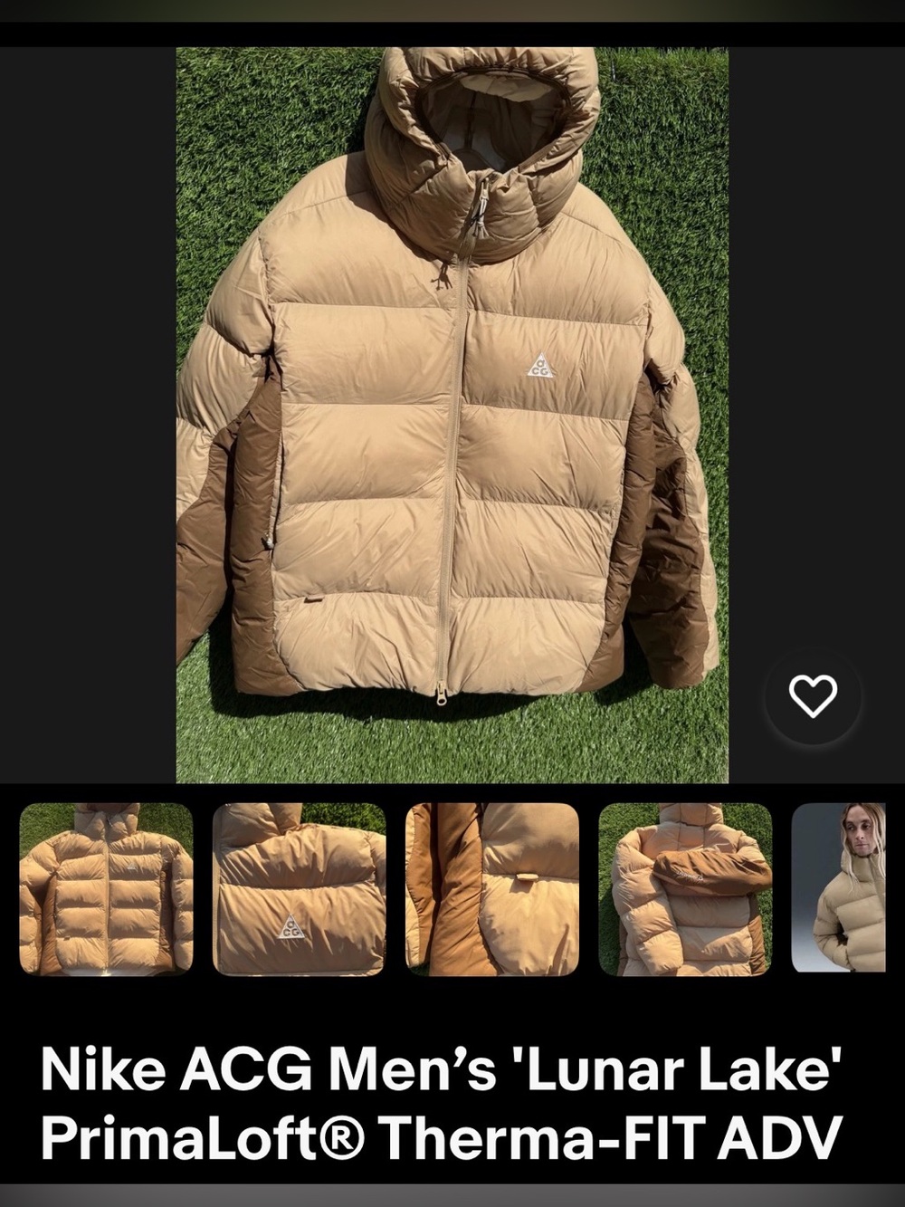 Nike ACG Men’s 'Lunar Lake' PrimaLoft® Therma-FIT ADV Loose Hooded Jacket